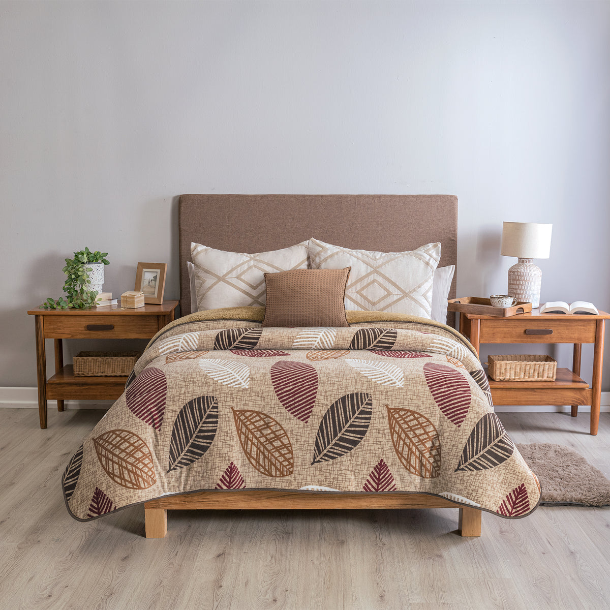 Cobija Invernal Hojarasca QUEEN SIZE/KING SIZE