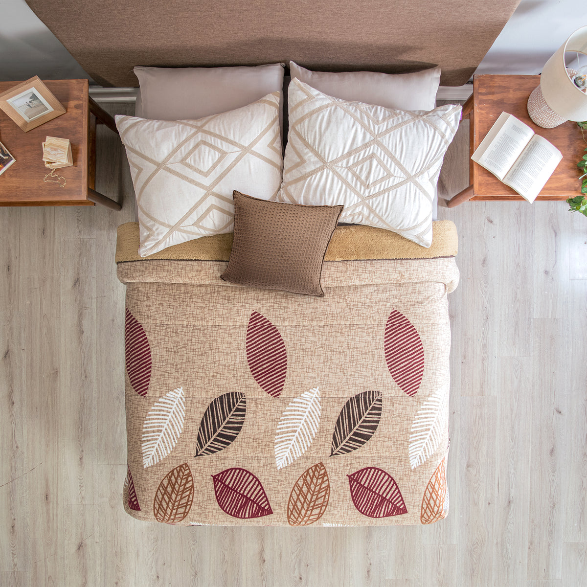 Cobija Invernal Hojarasca QUEEN SIZE/KING SIZE