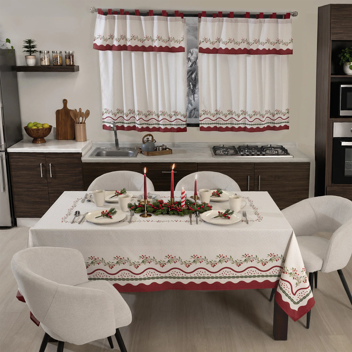Cortinas De Cocina Dulce Navidad