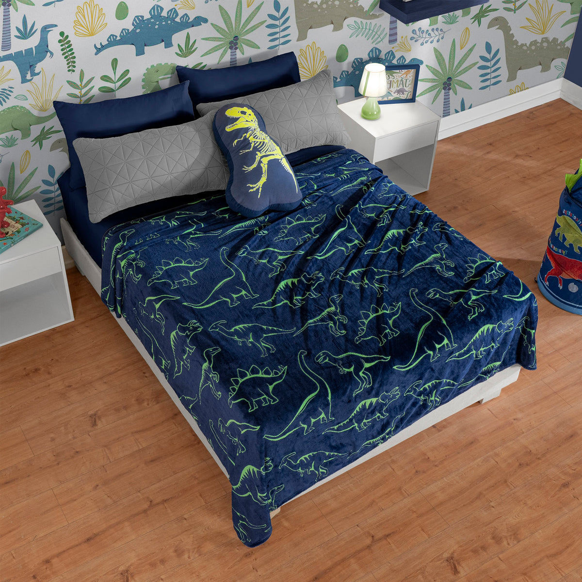 Cobija Ligera Dinosaurios QUEEN SIZE/DOBLE XL