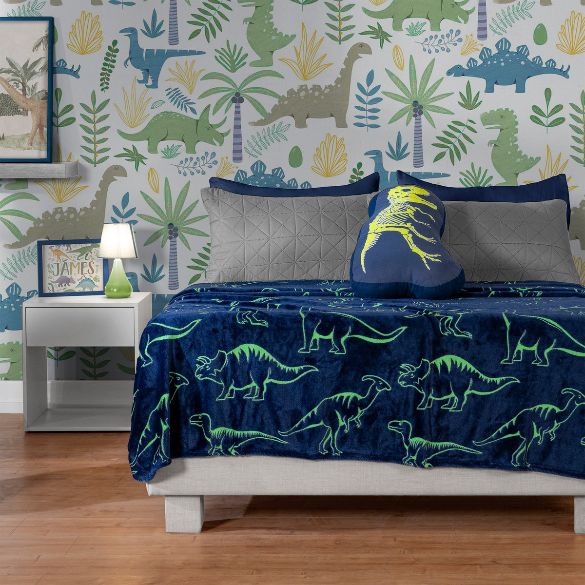 Cobija Ligera Dinosaurios QUEEN SIZE/DOBLE XL