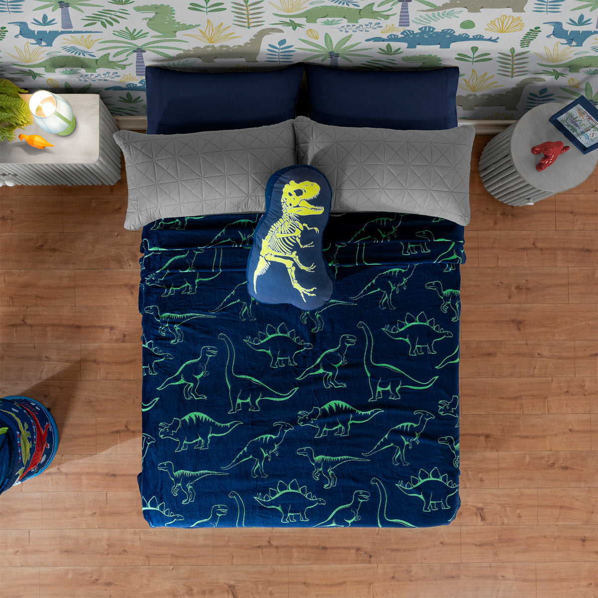 Cobija Ligera Dinosaurios QUEEN SIZE/DOBLE XL