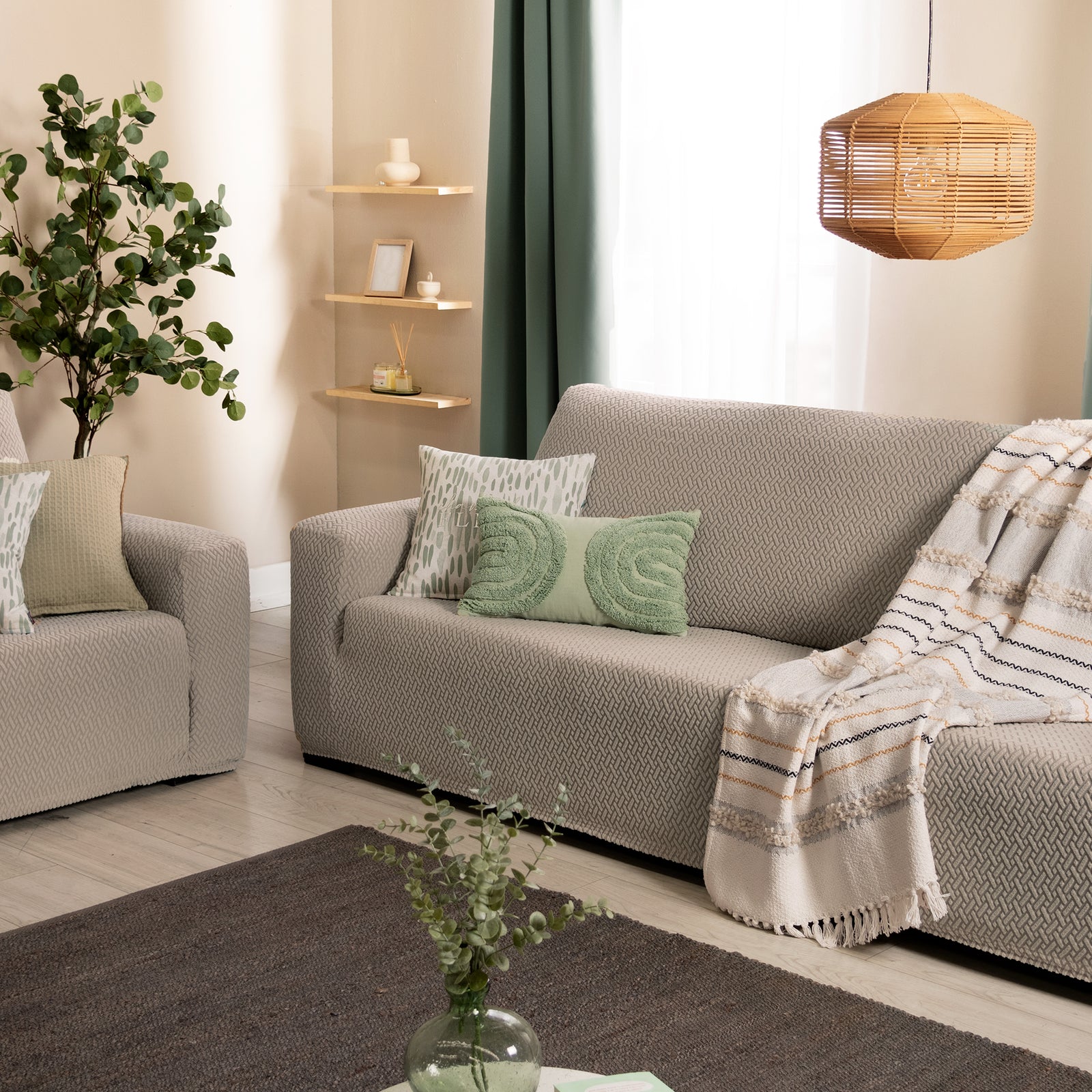 Funda De Sillón Niza Greige