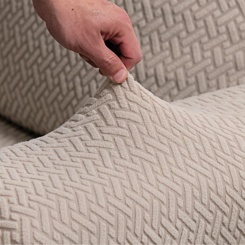 Funda De Sillón Niza Greige 3 PUESTOS