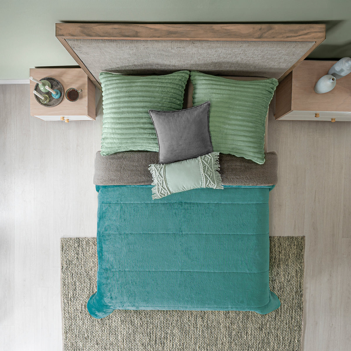 Cobija Invernal Turquesa KING SIZE/QUEEN SIZE