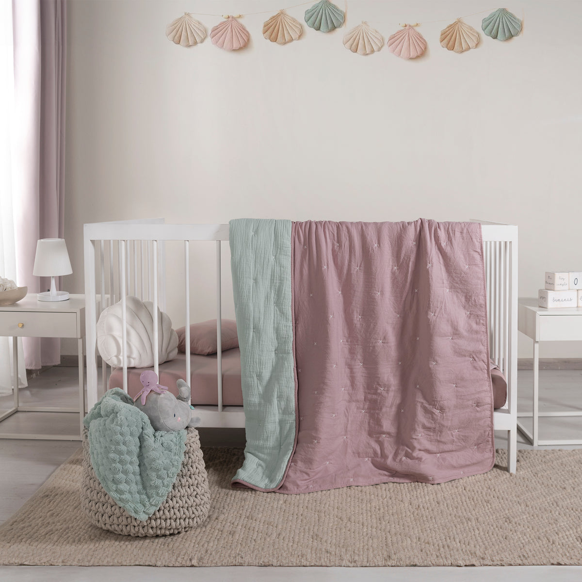 Edredón Baby Voga Muselina Mint CAMA CUNA CORRAL