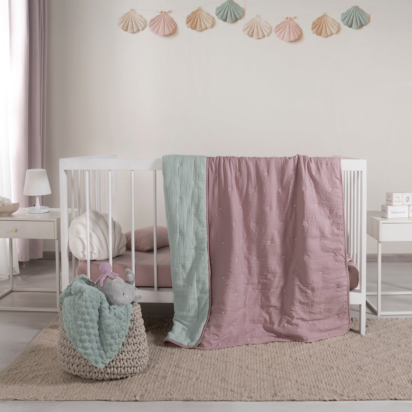 Edredón Baby Voga Muselina Mint CAMA CUNA CORRAL