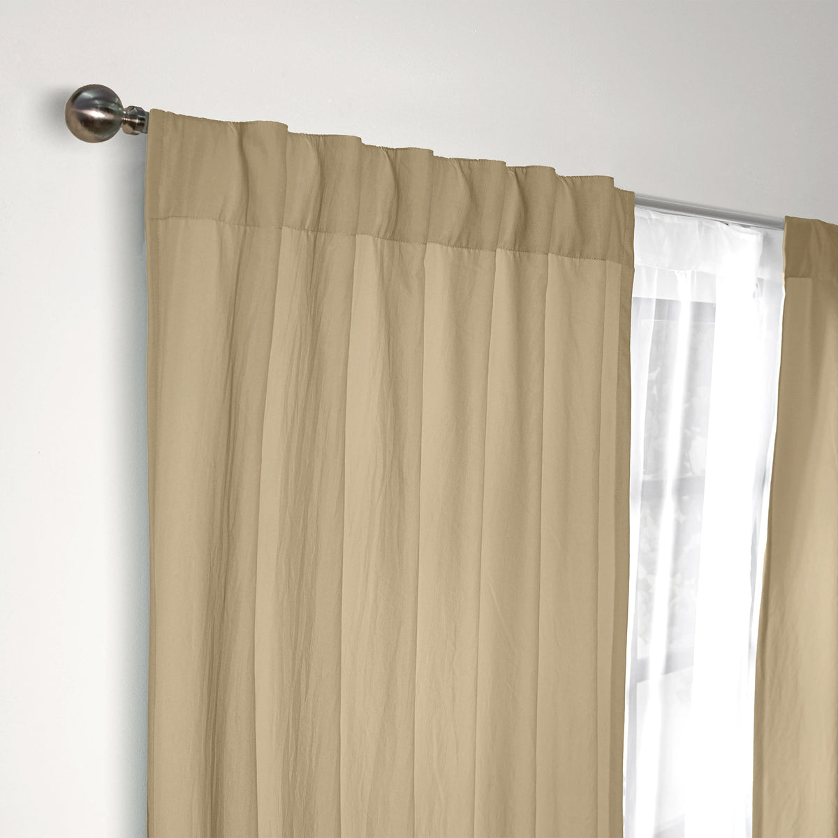 Cortinas Viasoft Washed Kaki CORTA