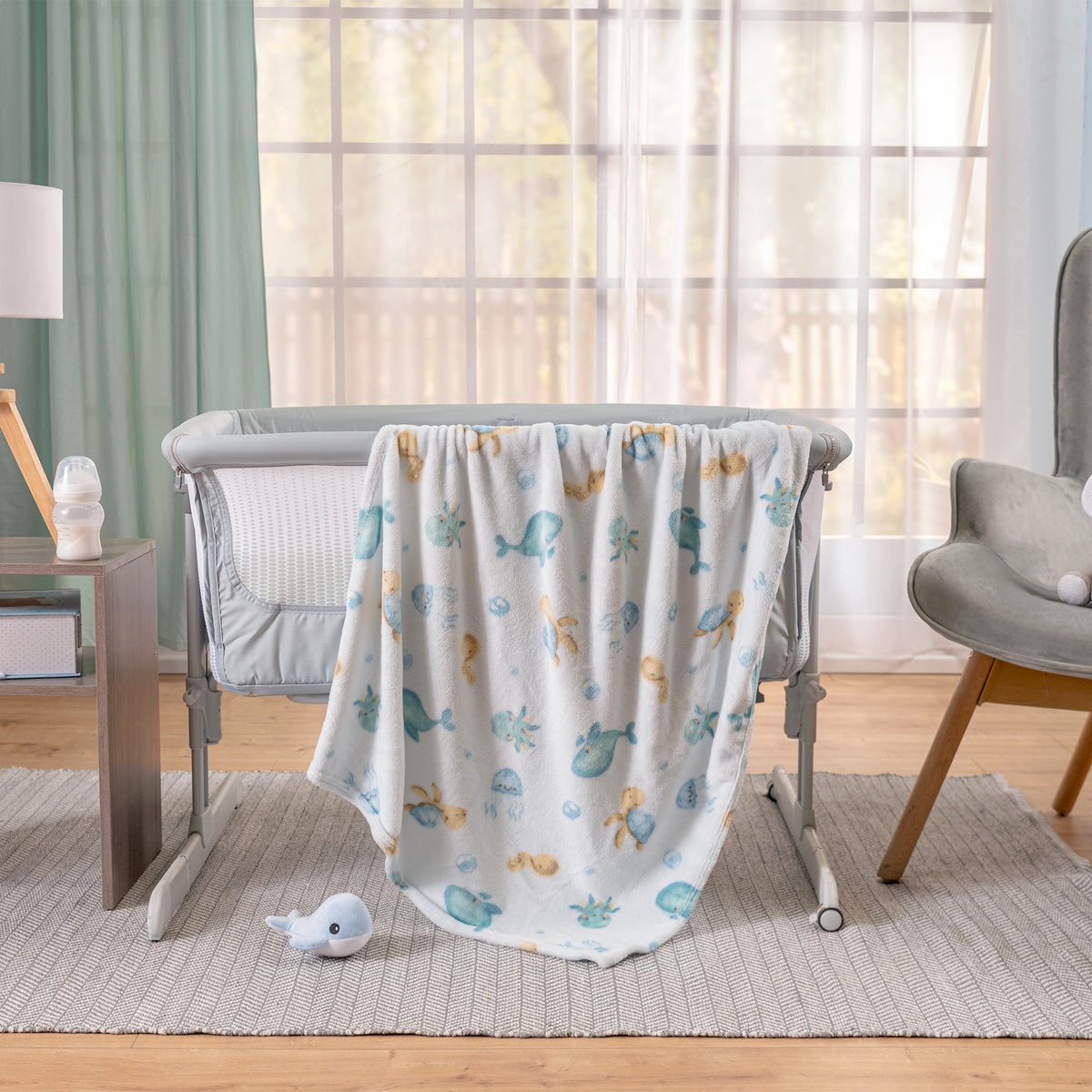 Cobija Baby Ligera Ballenita CARRIOLA