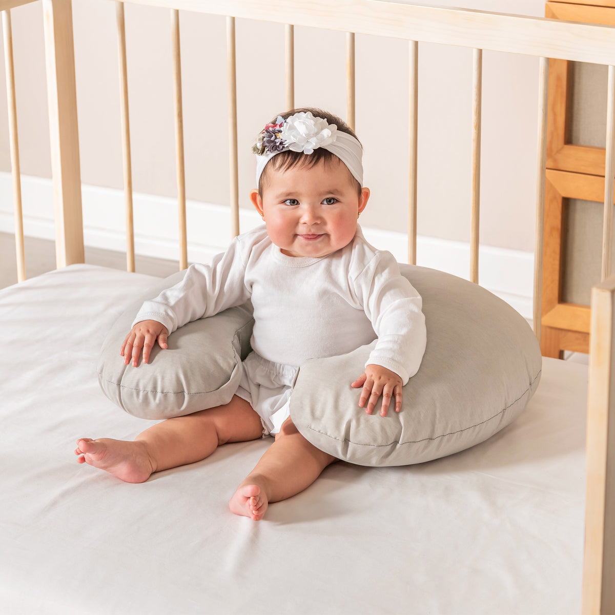 Almohada Lactancia Washed Gris UNI