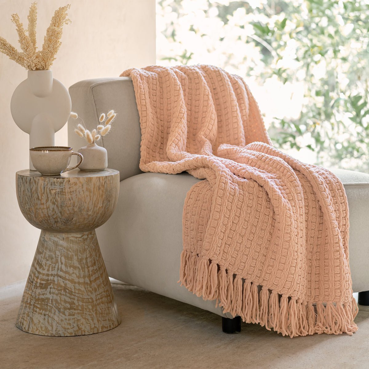 cobija Everest Chenille Rose MANTA