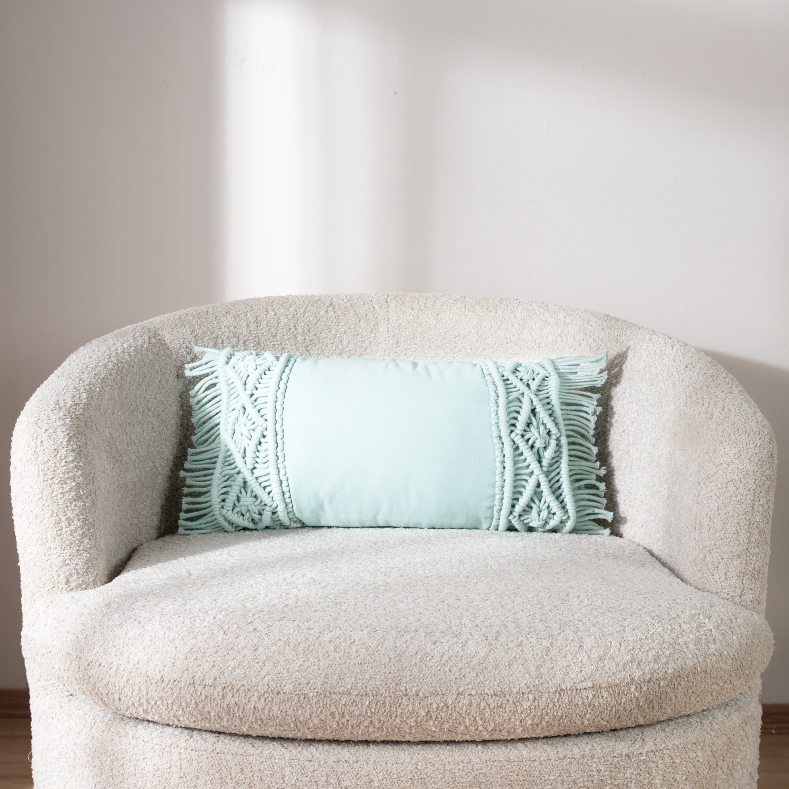 Funda De Cojín Macrame Aqua RECTANGULAR