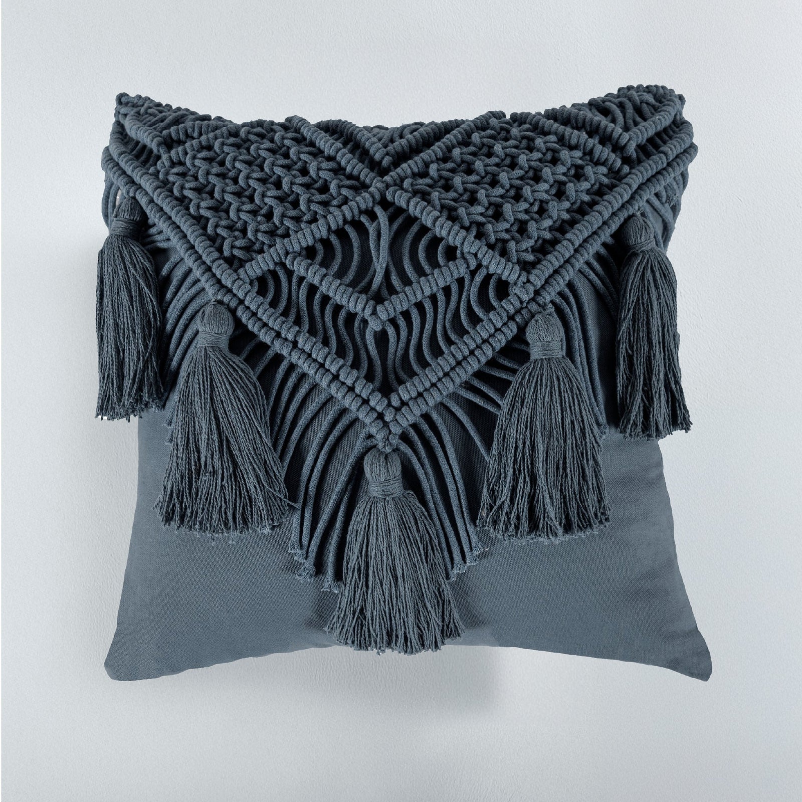 Funda De Cojín Macrame Indigo