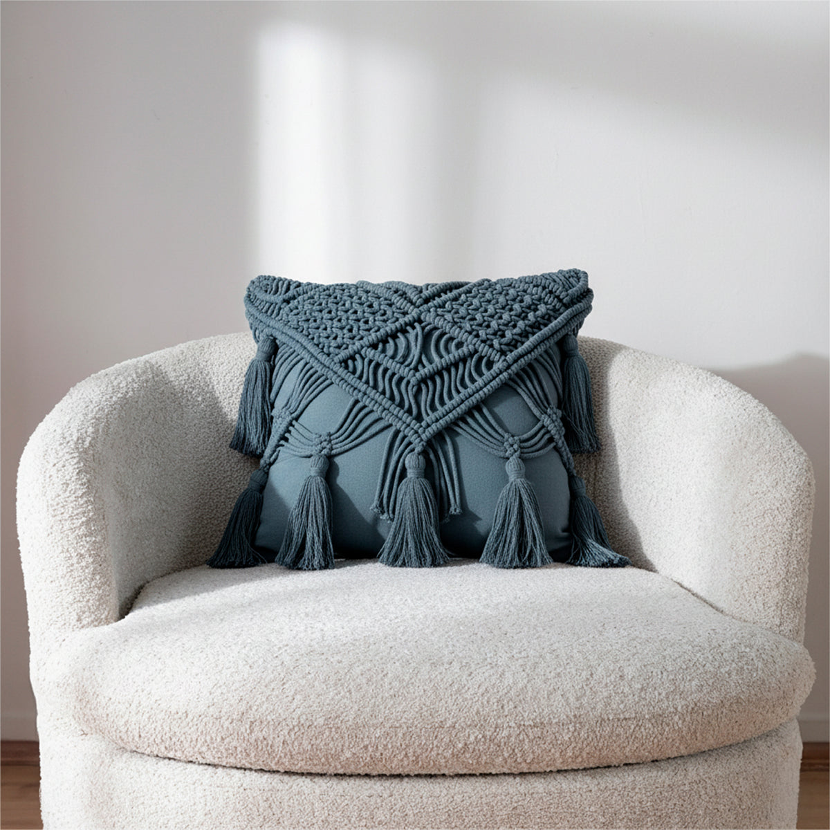 Funda De Cojín Macrame Indigo CUADRADO