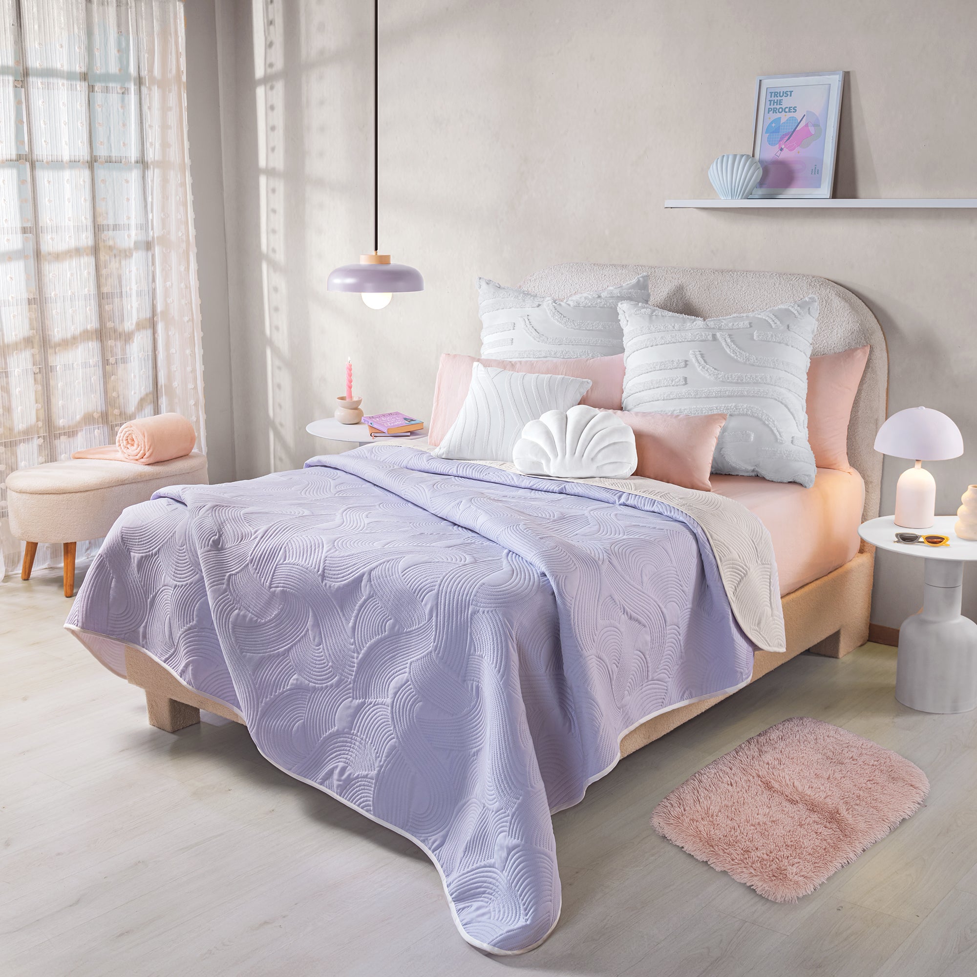 Cubrelecho Novo Lilac KING SIZE