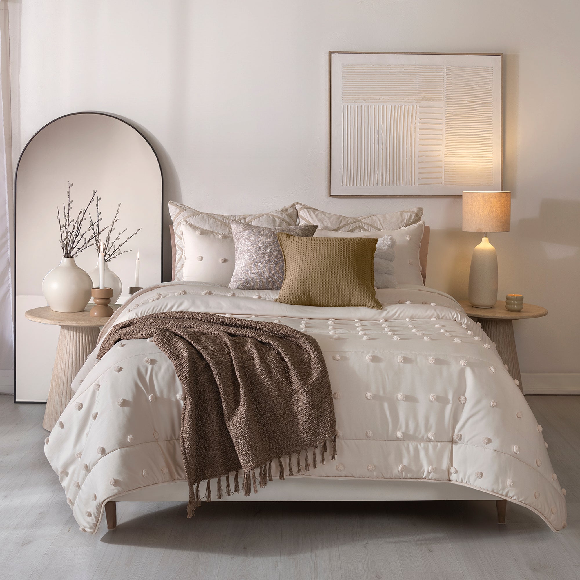 Juego De Edredón Ivory QUEEN SIZE/DOBLE XL