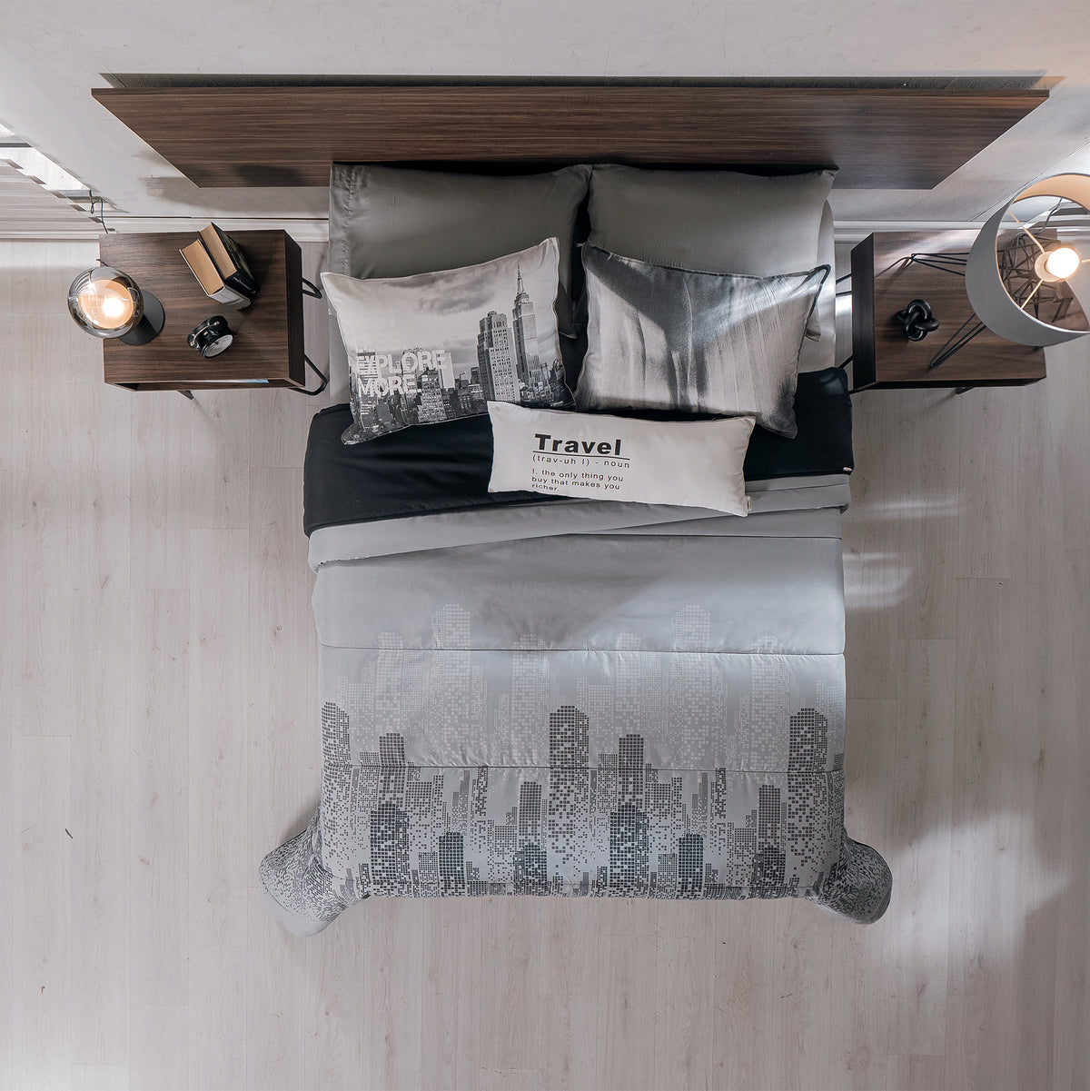 Juego De Edredón City QUEEN SIZE/DOBLE XL