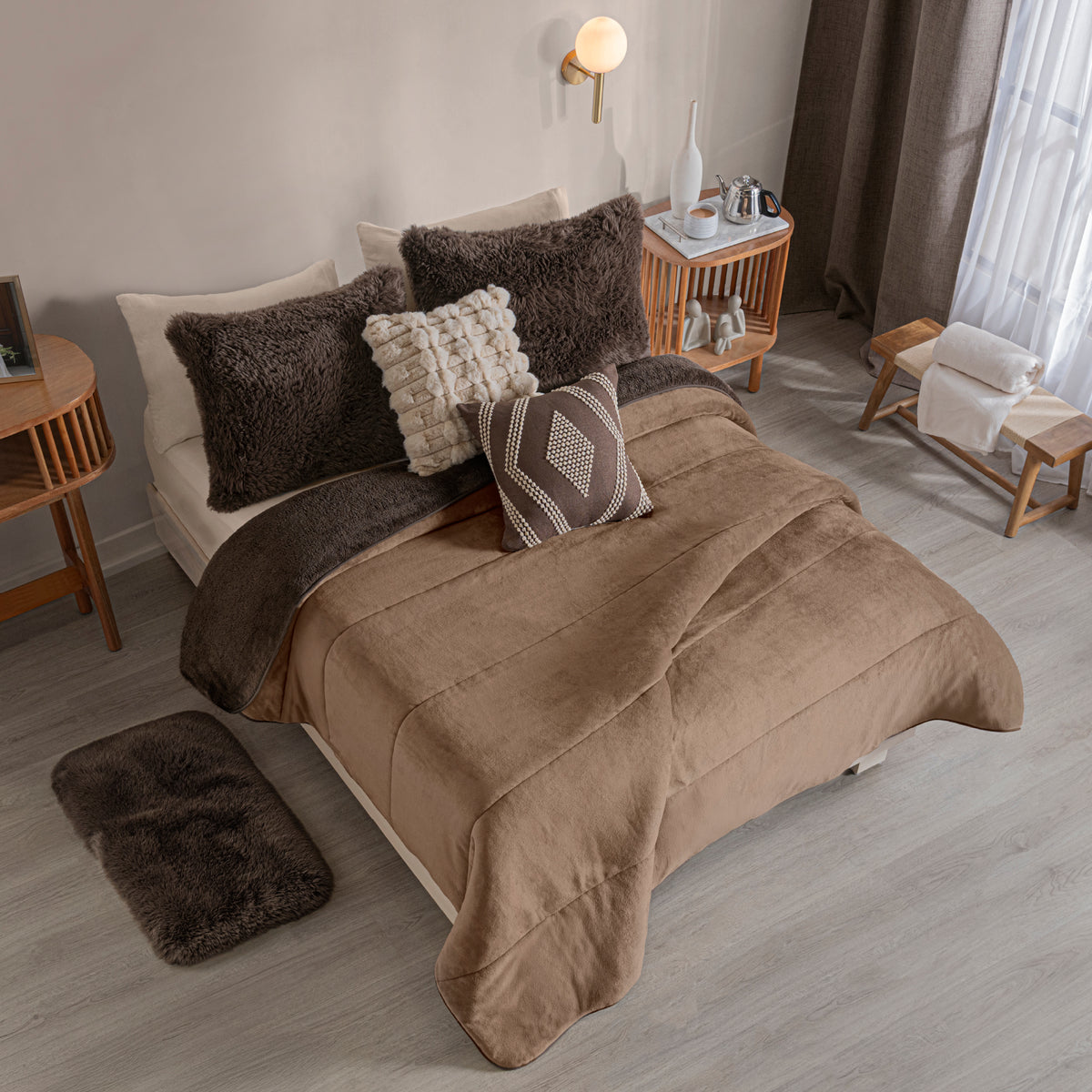 Cobija Invernal Latte KING SIZE/QUEEN SIZE XL