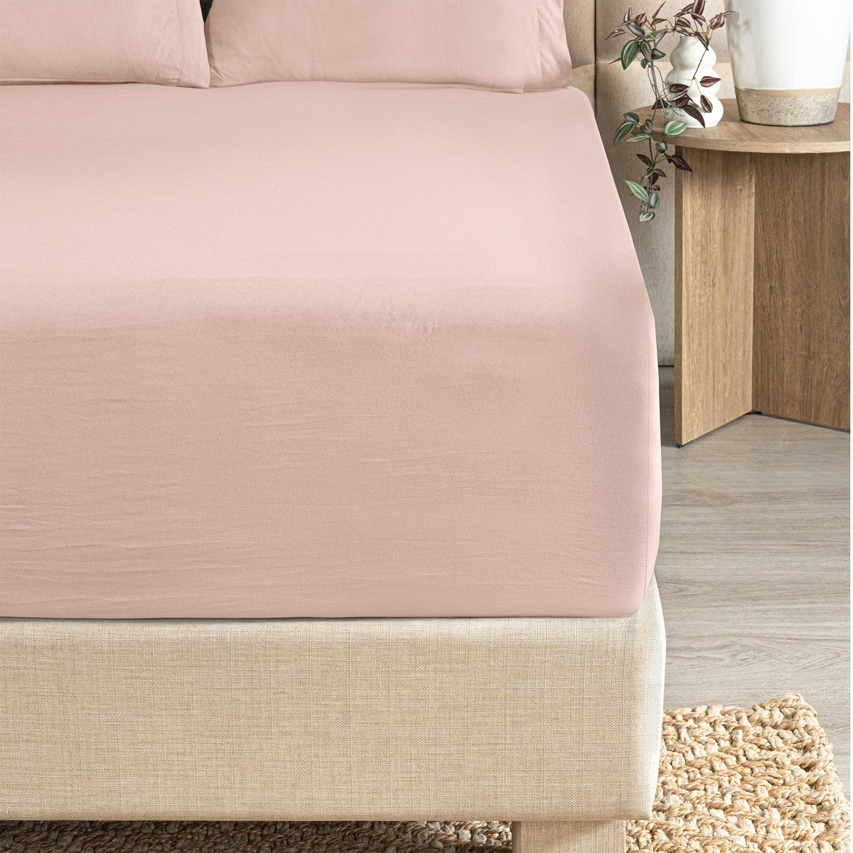 Sábanas Viasoft Washed Rosa MAT