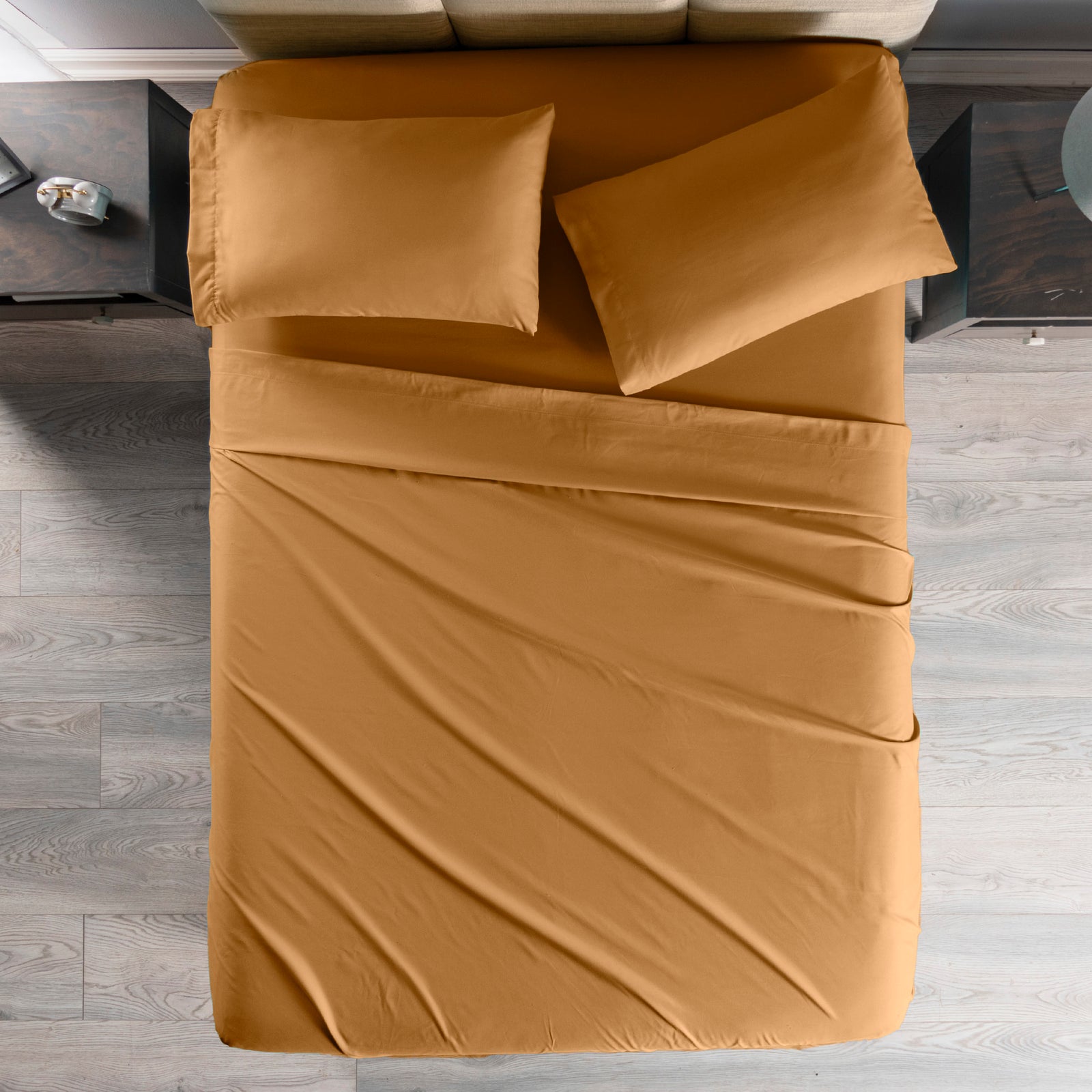 Sábanas Viasoft Ocre KING SIZE