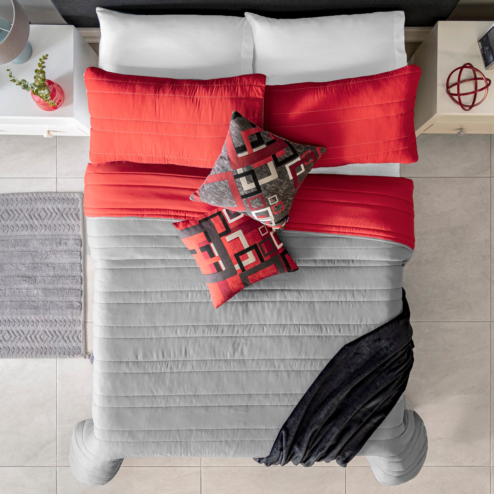 Edredón Basic Rojo KING SIZE
