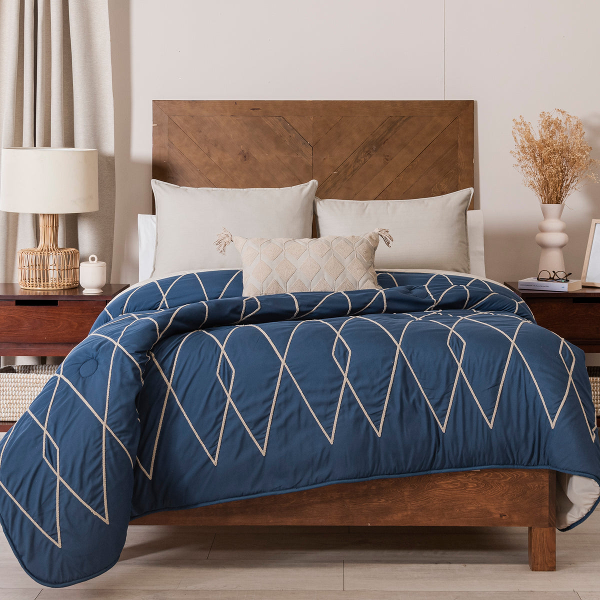 Juego de Edredón Burdeos KING SIZE