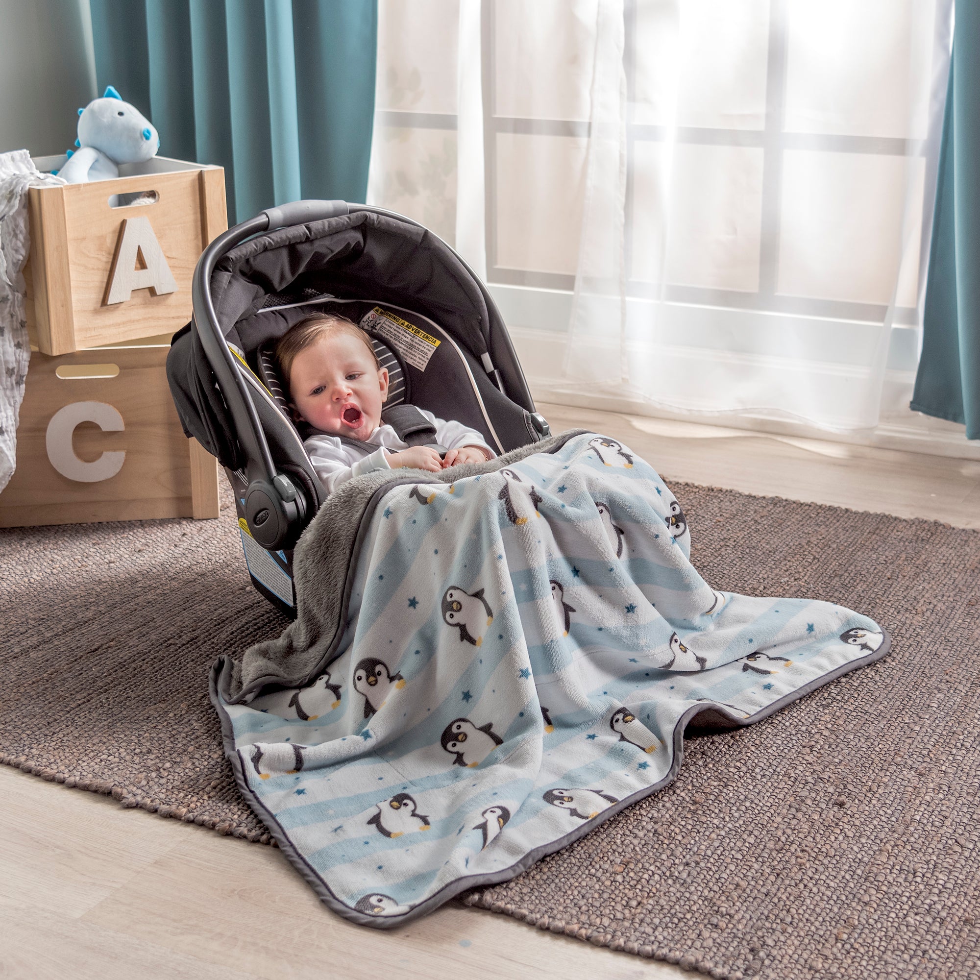 Cobija Baby Siberia Pingüino